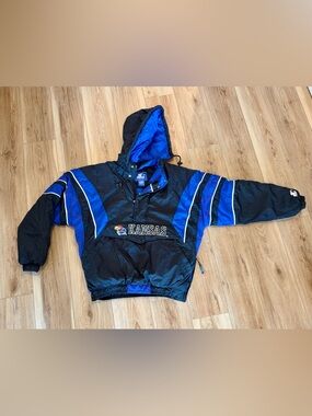 STARTER Black & Royal Blue Kansas Pullover Hoodie